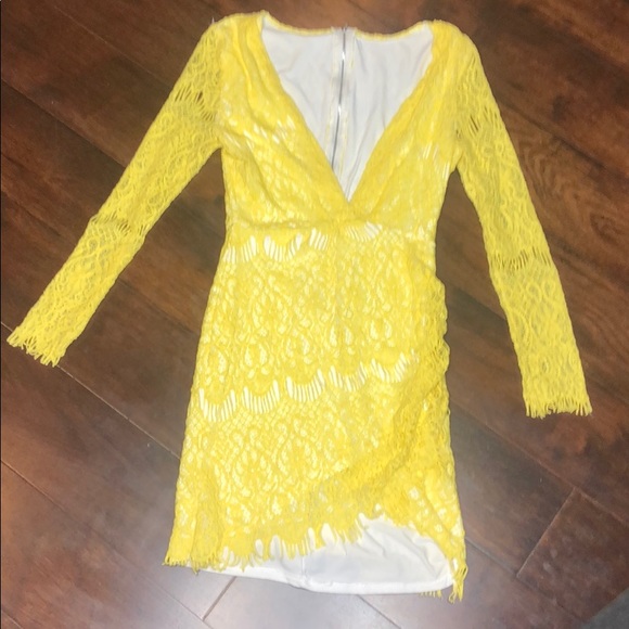 Dresses & Skirts - Hot Yellow Crochet  size XS